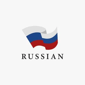 Simple Flag vector of Russia on white background Stock Illustration