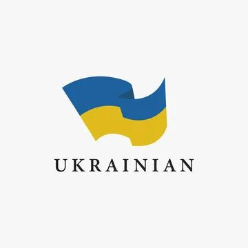 Simple Flag vector of Ukraine on white background Stock Illustration