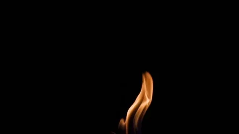 Simple Flame on Black Stock Footage 81687197
