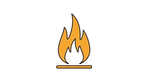 Simple flame icon Stock Illustration