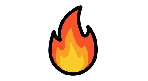 Simple flame icon Stock Illustration