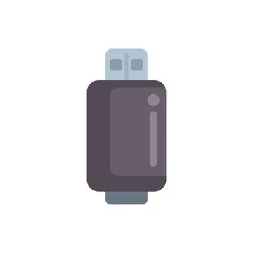 Simple flash drive icon showing data storage device Stock Illustration
