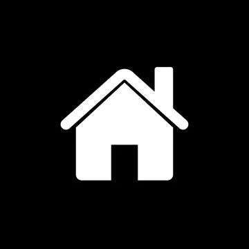 Simple flat 10eps vector illustration of a white home icon, symbol, or sign Stock Illustration