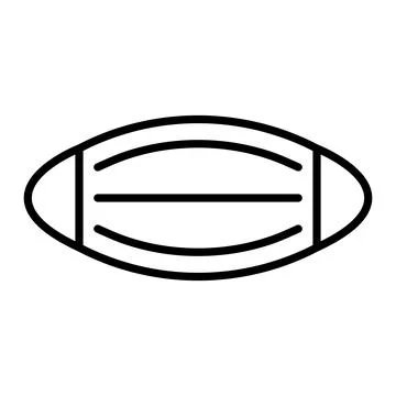 Simple flat 10eps vector illustration of a black line art face mask icon Stock Illustration