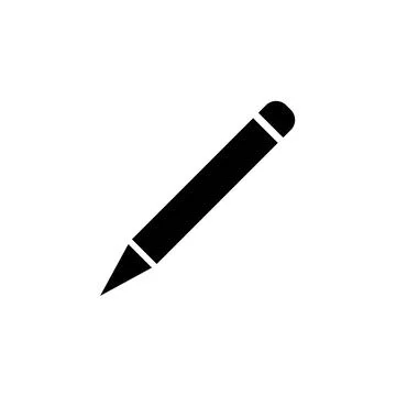 Simple flat 10eps vector illustration of a black pencil icon Stock Illustration