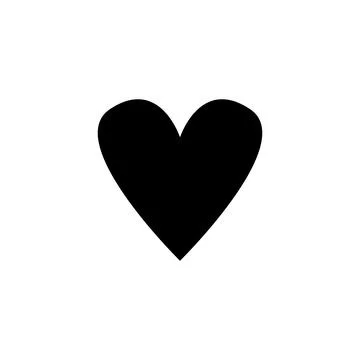 Simple flat 10eps vector illustration of a black heart icon, or sign Stock Illustration