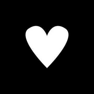 Simple flat 10eps vector illustration of a white heart icon, or sign Stock Illustration