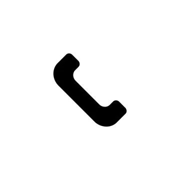 Simple flat 10eps vector illustration of a black phone or telephone icon Stock Illustration