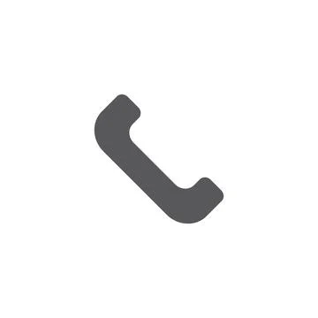 Simple flat 10eps vector illustration of a grey phone or telephone icon Stock Illustration