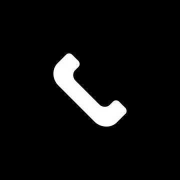 Simple flat 10eps vector illustration of a white phone or telephone icon Stock Illustration