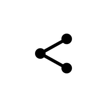 Simple flat 10eps vector illustration of a black share icon Stock Illustration