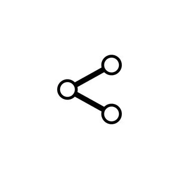 Simple flat 10eps vector illustration of a black line art share icon Stock Illustration