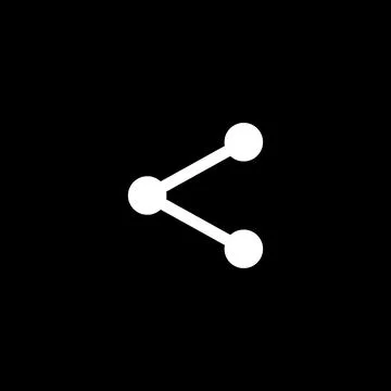 Simple flat 10eps vector illustration of a white share icon Stock Illustration