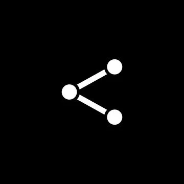 Simple flat 10eps vector illustration of a white share icon Stock Illustration