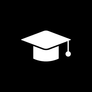 Simple flat 10eps vector illustration of a white education icon Stock Illustration