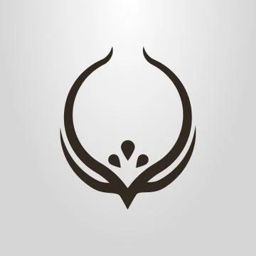 Simple flat art vector pictogram of a rounded abstract diadem Stock Illustration