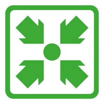 Simple flat assembly point or meeting point icon Illustrazione stock