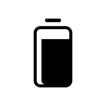 Simple flat battery icon Stock Illustration