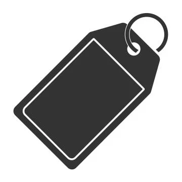 Simple flat black and white price tag Stock Illustration