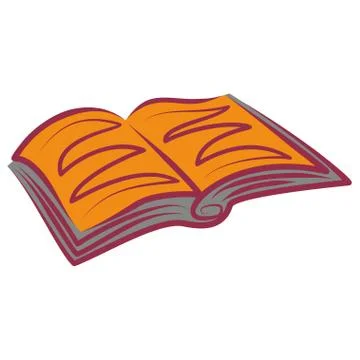 Simple flat book vector illustration - three colors Stock Illustration