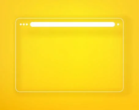 Simple flat browser window template. 3d comic style editable vector illustrat Stock Illustration