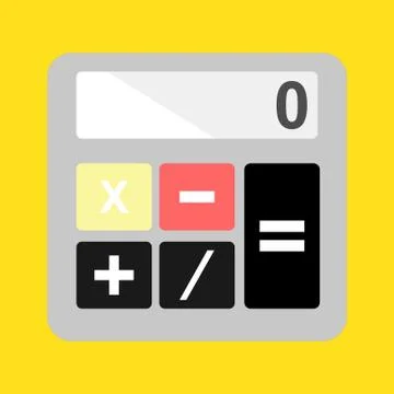 Simple Flat Calculator Stock Illustration