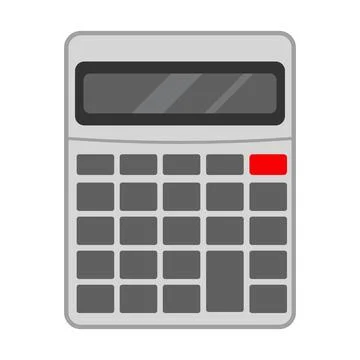 Simple Flat Calculator Vector Illustration Stock Illustration