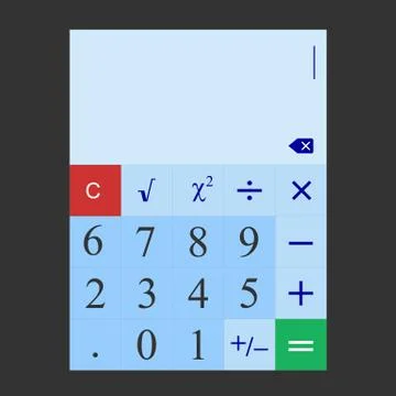The simple flat calculator, which is designed for electronic programs Stock Illustration