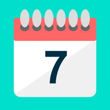 Simple Flat Calendar Stock Illustration