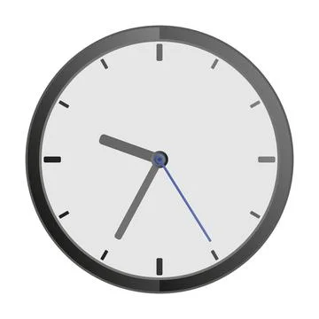 Simple flat clock icon イラスト素材