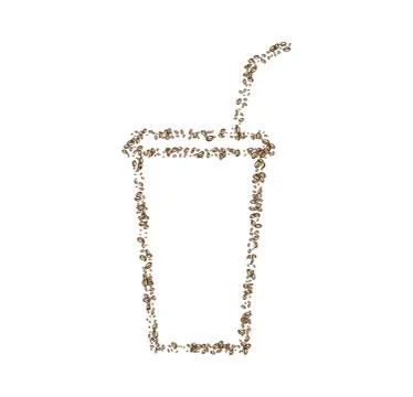 Simple flat Coffee cup icon isolated on white background. Modern minimalism. Stock Illustration