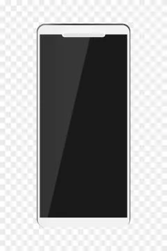 Simple Flat Color Shining Vector Modern Model Smartphone, at Transparent Effe Stock Illustration