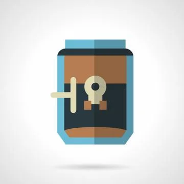 Simple flat color style coffee maker vector icon Stock Illustration