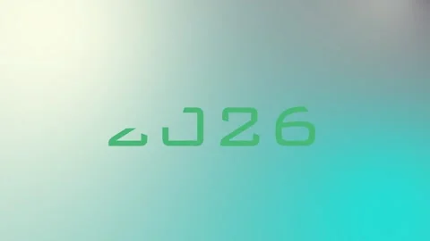 Simple flat color style vector art of a Christmas tree with 2026 in minimal  Stock Footage 319417115