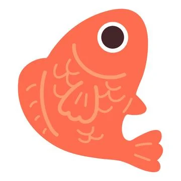 Simple flat colored Red Snapper illustration Stock Illustration