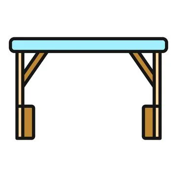 Simple flat design workbench vector illustration icon 库存插图