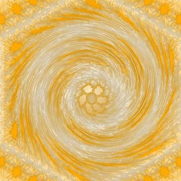 Simple flat gold gradient spiral hexagonal background. Stock Illustration