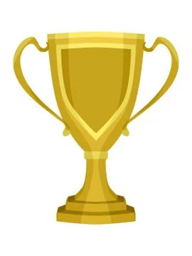 Simple flat golden cup vector stock Stock Illustration