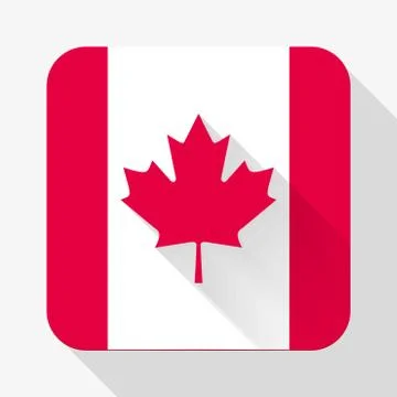 Simple flat icon Canada flag. Stockillustratie
