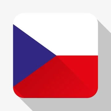 Simple flat icon Czech Republic flag. Illustrazione stock