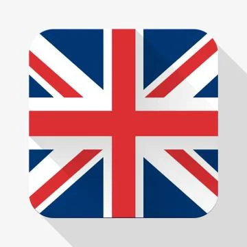 Simple flat icon Great Britain flag. Illustrazione stock