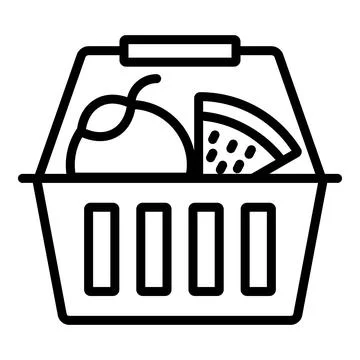 A simple flat icon of a laptop with a large red play button on the screen, Stock Illustration