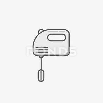 A simple flat icon for mixer to fluff and mix different food Stock Illustration