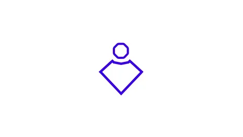 Simple flat icon of person with a head and body shape Stock Footage 333685377