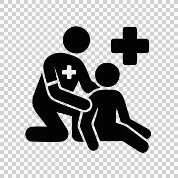Simple Flat Icon Representing Medical Assistance and Emergency Care Symbol イラスト素材