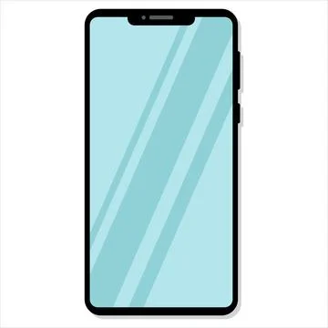 Simple flat illustration of smartphone. Vector illustration Stock Illustration