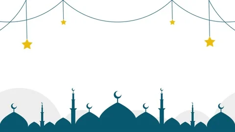 Simple Flat Islamic Blank Video Background Stock Footage 238564311