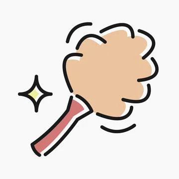 Simple flat line art illustration of a duster Stock Illustration
