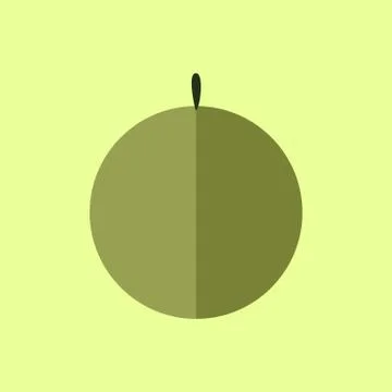 Simple Flat Melon Vector Illustration Иллюстрация