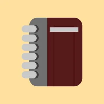Simple Flat Notebook Stock Illustration